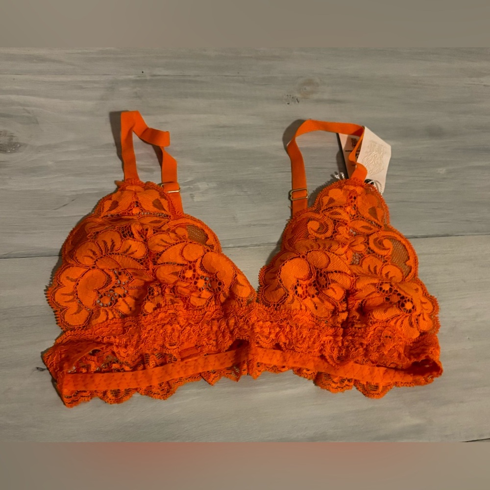 NWT We Are HAH x Free People Chi Bralittle In Burnt Orange Size XS, Sm & Large
